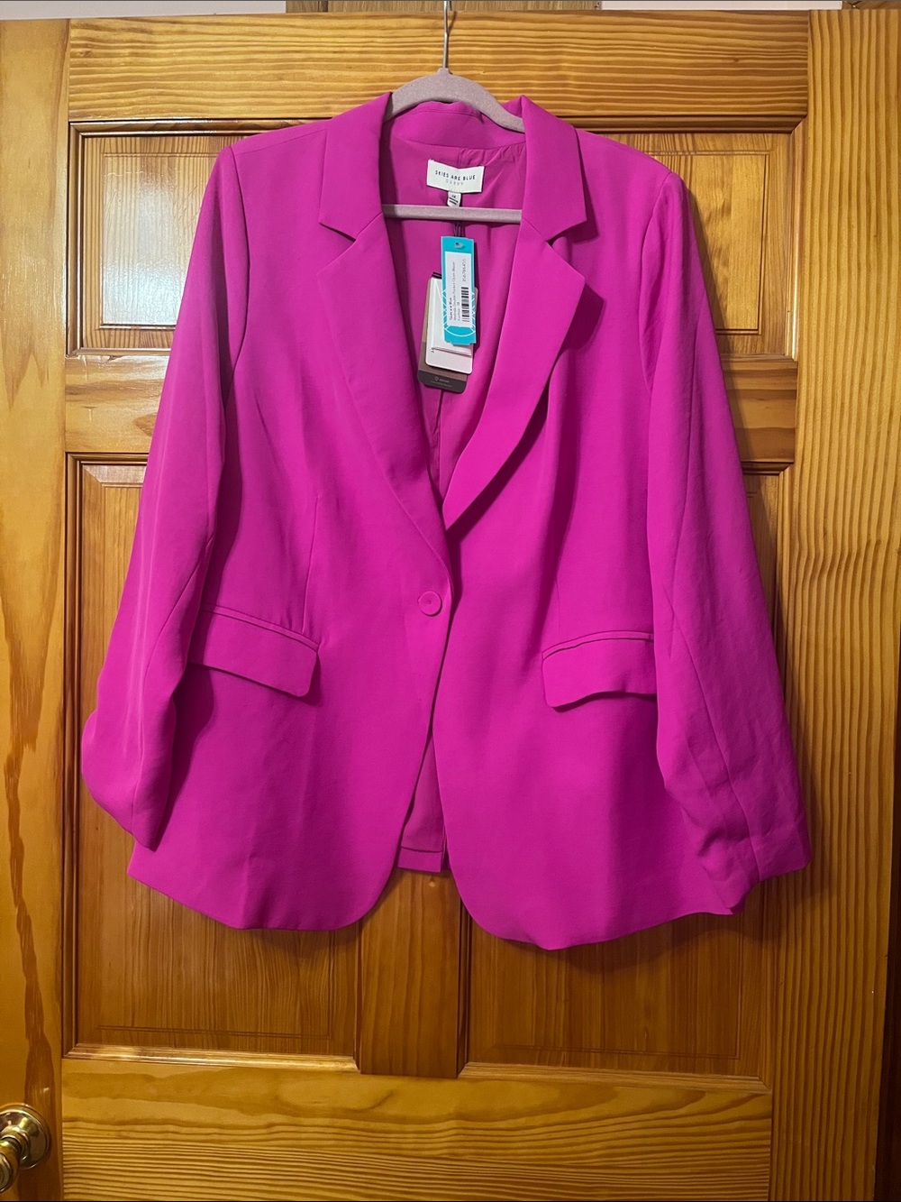 Women's Bright Fuchsia Single-Button Blazer